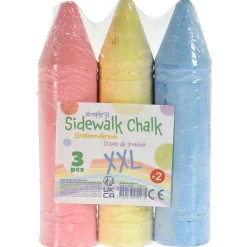 Homestyle Stoepkrijt Mega - Speelgoed - Multi-Color 3 stuks