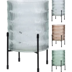 Homestyle Theelicht Op Standaard - Branders - 16x16x26 cm 3 Assorti