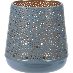Homestyle Theelichthouder - Decoratie - 16 cm Blauw