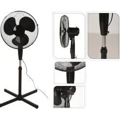 Homestyle Ventilator Staand Model - Statiefventilator - Ø41 cm Zwart
