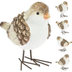 Homestyle Vogel - Decoratie - 15x9x11 cm Beige Assorti