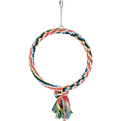 Homestyle Vogelspeelgoed Touwring - Vogelspeelgoed - 25x2.5 cm Multi-Color