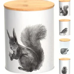 Homestyle Voorraadblik Met Bamboe Deksel - Decoratie - h15xØ11 cm