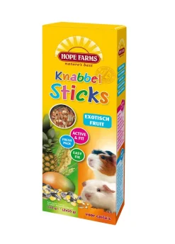 Hope Farms Knabbelsticks Cavia Exotisch - Knaagdiersnack - Fruit 2x55 g