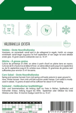 Hortitops 15 Gram - Veldsla Grote Noordhollandse - Groentezaden - 15 g