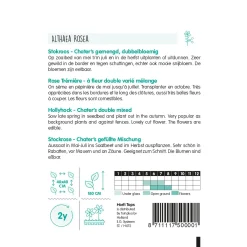 Hortitops Althaea (Alcea) Stokroos Chater's Dubbelbloemig Gemengd - Bloemenzaden - 500 mg