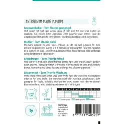 Hortitops Antirrhinum - Leeuwenbekje Tom Thumb Gemengd - Bloemenzaden - 500 mg