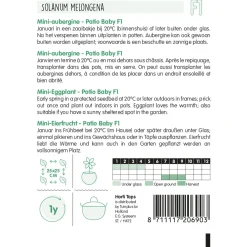 Hortitops Aubergine Mini Ophelia F1 (Wordt Patio Baby F1) - Groentezaden - 10 stuks