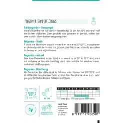 Hortitops Begonia - Tuinbegonia Gemengd - Bloemenzaden - 50 mg