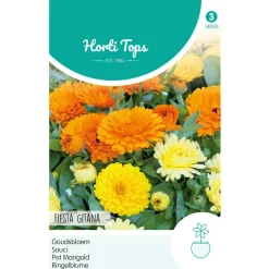 Hortitops Calendula - Goudsbloem Fiesta Gitana Gemengd - Bloemenzaden - 1.5 g