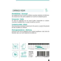 Hortitops Campanula - Mariëtteklokje Calycanthema Gemengd - Bloemenzaden - 400 mg