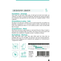 Hortitops Chrysanthemum - Ganzebloem Gemengd - Bloemenzaden - 1 g
