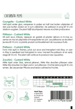 Hortitops Courgette Custard White - Groentezaden - 1 g