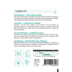 Hortitops Cucurbita - Sierkalebas Kleinvruchtig Gemengd - Bloemenzaden - 2 g