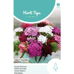 Hortitops Dianthus - Duizendschoon Enkelbloemig Gemengd - Bloemenzaden - 1 g