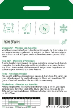 Hortitops Doperwten Wonder Van Amerika - Groentezaden - 100 g