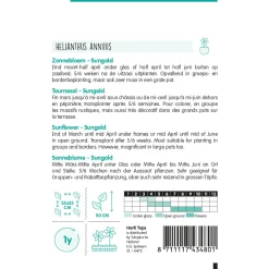 Hortitops Helianthus - Zonnebloem Sungold Dubbelbloemig Laag - Bloemenzaden - 2 g