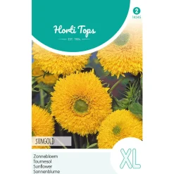 Hortitops Helianthus - Zonnebloem Sungold Dubbelbloemig Hoog - Bloemenzaden - 3 g
