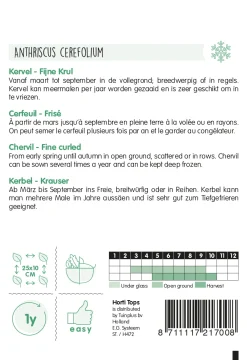 Hortitops Kervel Fijne Krul - Kruidenzaden - 10 g