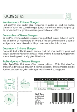 Hortitops Komkommers Chinese Slangen - Groentezaden - 2 g