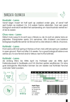 Hortitops Koolrabi Lanro - Groentezaden - 1.5 g