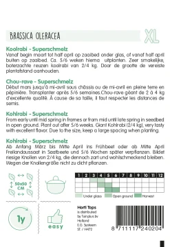 Hortitops Koolrabi Superschmelz - Groentezaden - 1 g