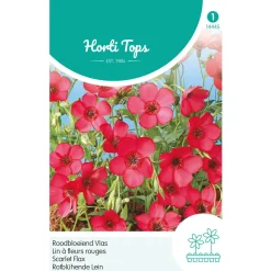 Hortitops Linum - Roodbloeiend Vlas - Bloemenzaden - 1.5 g