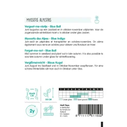 Hortitops Myosotis - Vergeet-Me-Nietje Blue Ball - Bloemenzaden - 300 mg