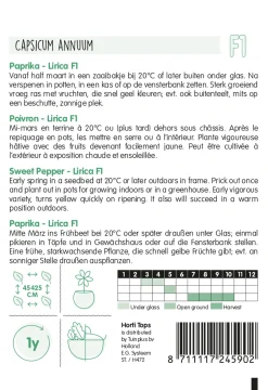 Hortitops Paprika Lirica F1 Geel - Groentezaden - 8 stuks