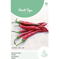 Hortitops Peper Cayenne Long Slim - Spaanse Lange Rode - Groentezaden - 1.5 g