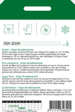 Hortitops Peulen Grijze Roodbloeiende - Groentezaden - 100 g