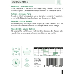 Hortitops Pompoen Jaune De Paris - Groentezaden - 4 g