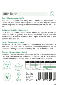 Hortitops Prei Blauwgroene Herfst Ideal - Groentezaden - 300 stuks