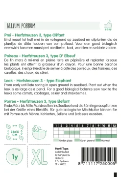 Hortitops Prei Herfstreuzen 3 - Type Olifant - Groentezaden - 2.5 g