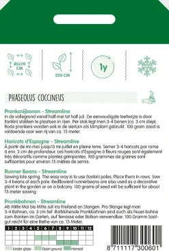 Hortitops Pronksnijbonen Streamline - Roodbloeiers - Groentezaden - 100 g