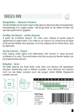 Hortitops Raapstelen Groene - Groentezaden - 10 g