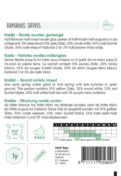 Hortitops Radijs Ronde Gemengd - Groentezaden - 10 g