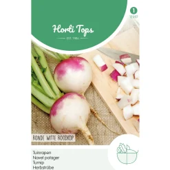 Hortitops Rapen Ronde Witte Roodkop (Nancy) - Groentezaden - 10 g