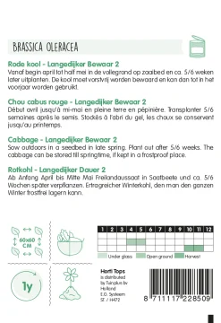 Hortitops Rode Kool Langedijker Bewaar 2 - Groentezaden - 2 g