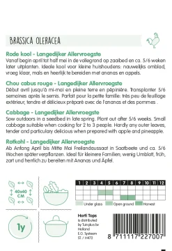Hortitops Rode Kool Langedijker Allervroegste - Groentezaden - 2 g