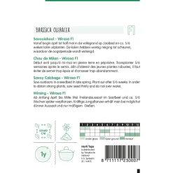 Hortitops Savooiekool Wirosa F1 - Groentezaden - 100 stuks