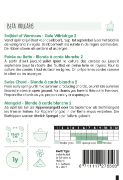 Hortitops Snijbiet Blonde A Carde Blanche - Gele Witribbige  2 - Groentezaden - 5 g