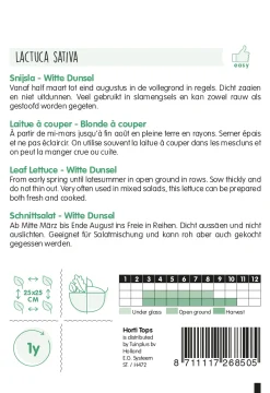 Hortitops Snijsla Witte Dunsel - Groentezaden - 10 g