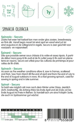 Hortitops Spinazie Securo - Groentezaden - 100 g