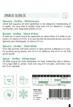 Hortitops Spinazie Winterreuzen - Groentezaden - 15 g