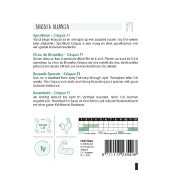 Hortitops Spruitkool Crispus F1 - Groentezaden - 25 stuks