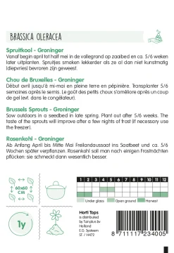 Hortitops Spruitkool Groninger - Groentezaden - 2 g