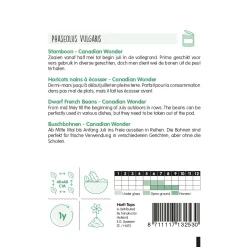 Hortitops Stambonen Canadian Wonder (Kidney) - Groentezaden - 15 g