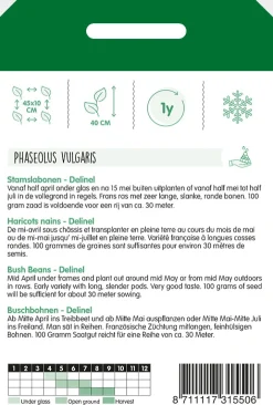 Hortitops Stamslabonen Delinel - Groentezaden - 100 g