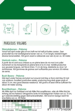 Hortitops Stamslabonen Paloma - Groentezaden - 100 g